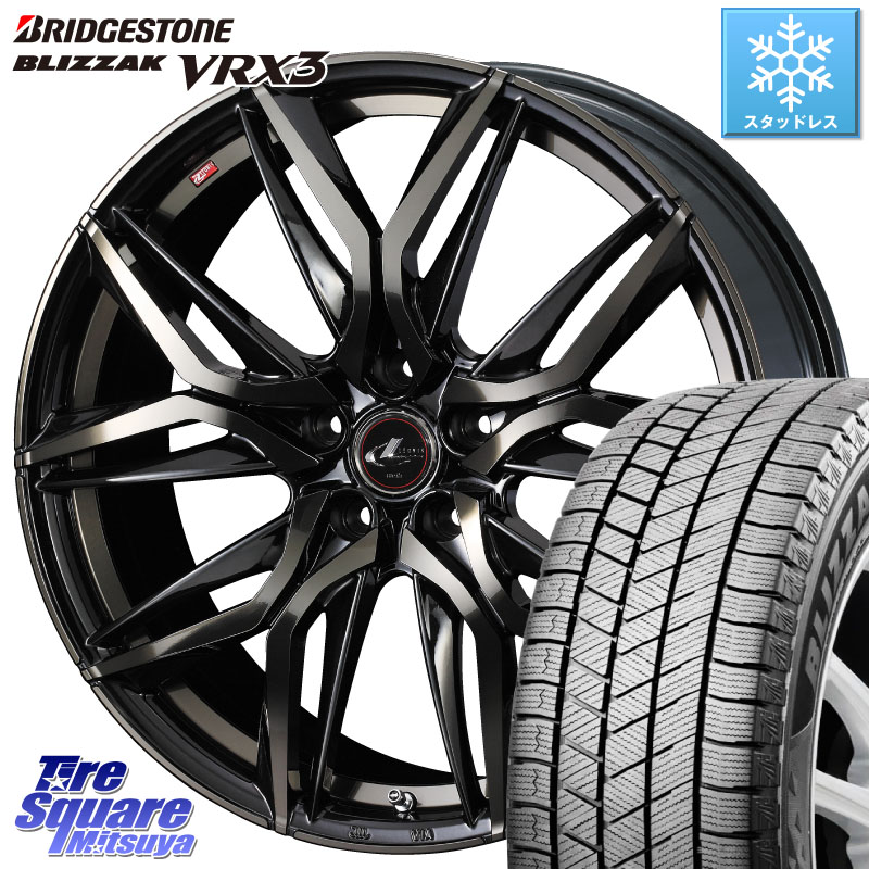 ブリヂストン BLIZZAK VRX3 ブリザック スタッドレス ミツヤ 225/55R19 WEDS 【欠品次回4月上旬】 40844 レオニス LEONIS LM PBMCTI 19インチ 19 X 8.0J +50 5穴 114.3 BT5レガシィアウトバック 153,410円