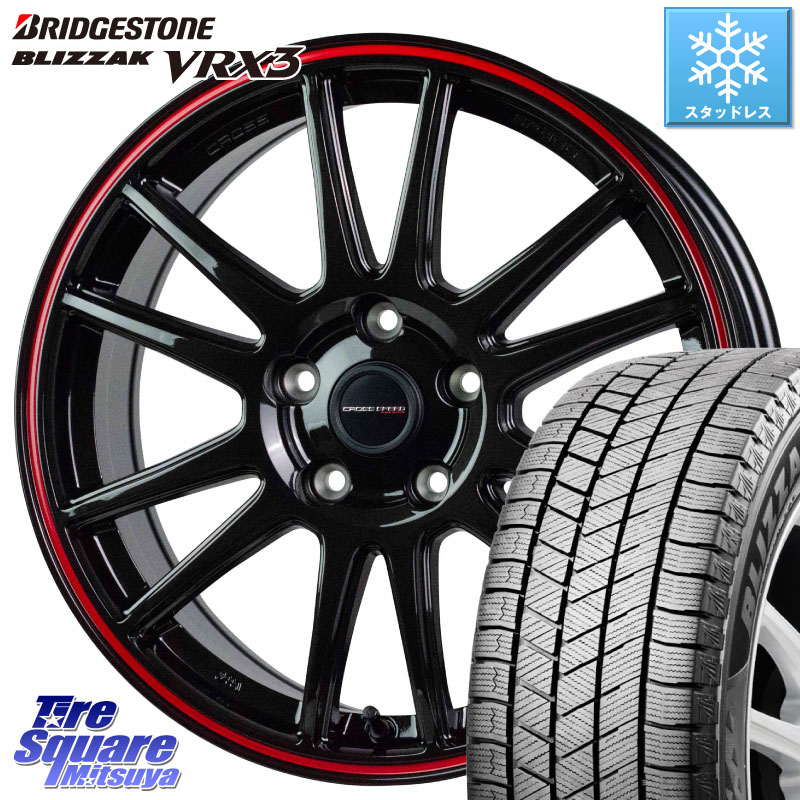 ブリヂストン BLIZZAK VRX3 ブリザック スタッドレス ミツヤ 225/45R18HotStuff クロススピード CR6 CR-6 軽量ホイール 18インチ 18X8.0J 45 5穴 114.3 90系ノア/ヴォクシー RP6～8ステップワゴン プリウスアルファ ノア NOAH RX-8 MAZDA ジェイド マークX クラウンロ｜タイヤスクエアミツヤ