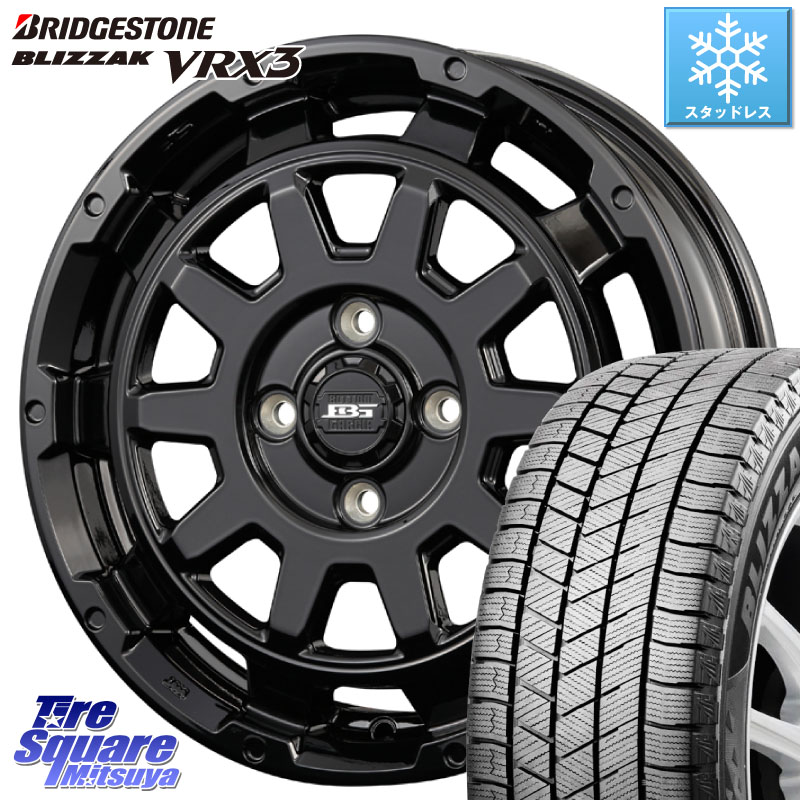 ブリヂストン BLIZZAK VRX3 2025年製 在庫● ブリザック スタッドレス ミツヤ 165/65R15 KOSEI ボトムガルシア ディグレ ホイール 15 X 4.5J +45 4穴 100 ダイハツTAFT Mx27/37/47Sソリオ・デリカD2 MAx6S系ソリオ
