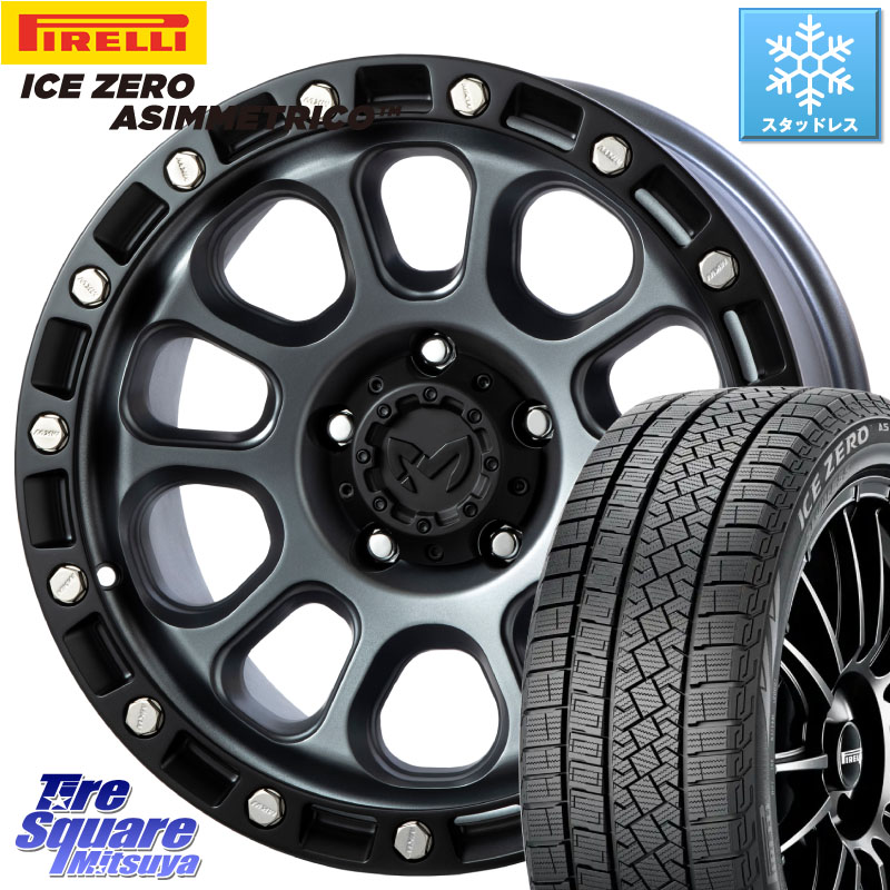 ピレリ ICE ZERO ASIMMETRICO スタッドレス ミツヤ 215/65R16 MKW M204 ドライグレー 16インチ 16 X 7.0J +35 5穴 114.3 30系ヴェルファイア 20系アルファード