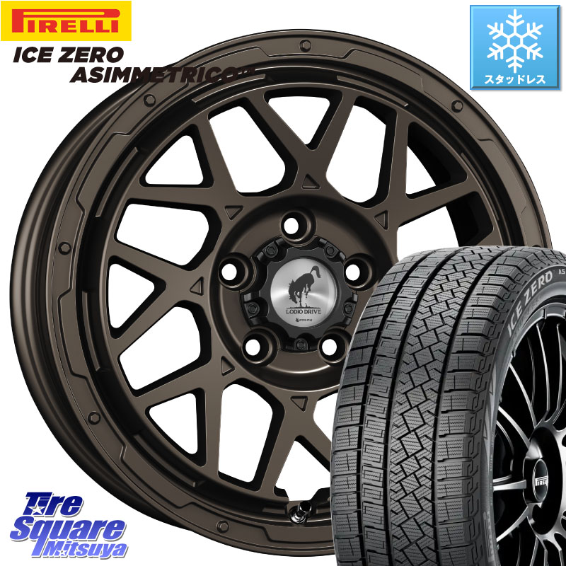 ピレリ ICE ZERO ASIMMETRICO スタッドレス ミツヤ 215/60R16 SUPER STAR LODIO DRIVE ロディオドライブ 8M MONO モノ 16 X 7.0J +42 5穴 114.3