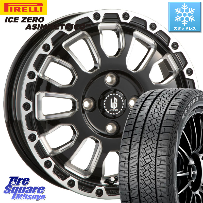 ピレリ ICE ZERO ASIMMETRICO スタッドレス ミツヤ 215/65R16 阿部商会 LA STRADA AVENTURA アヴェンチュラ 16インチ 16 X 6.0J +40 4穴 100