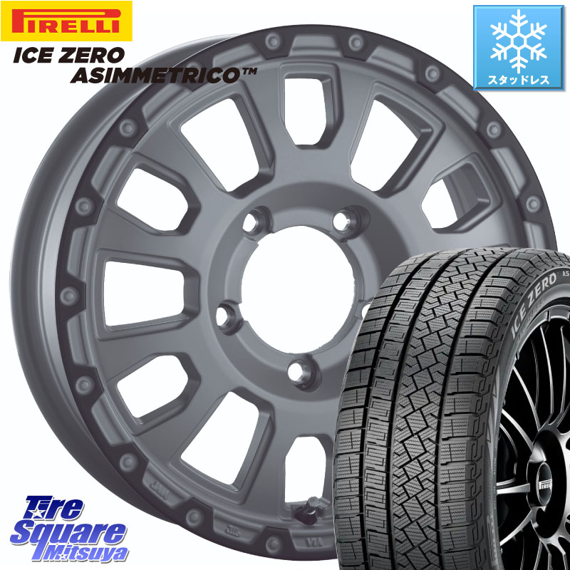 ピレリ ICE ZERO ASIMMETRICO スタッドレス ミツヤ 215/65R16 阿部商会 LA STRADA AVENTURA アヴェンチュラ 16インチ 16 X 5.5J +22 5穴 139.7 ジムニー専用(要オーバーフェンダー等)