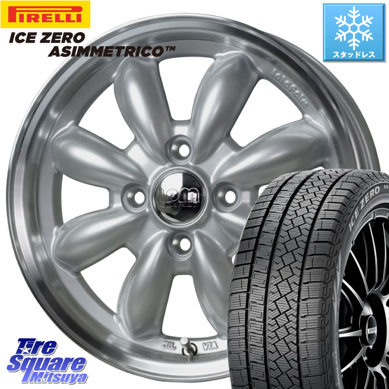 ピレリ ICE ZERO ASIMMETRICO スタッドレス ミツヤ 185/60R15 HotStuff LaLa Palm CUP2 ララパーム ホイール 15インチ 15 X 5.5J +45 4穴 100 アクア 160系カローラフィールダー ヤリス GR・GS系フィット 130系ヴィッツ