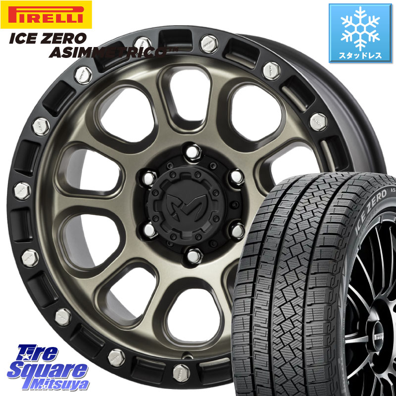 ピレリ ICE ZERO ASIMMETRICO スタッドレス ミツヤ 215/65R16 MKW M204 コヨーテブロンズ ホイール 16インチ 16 X 7.0J +35 5穴 114.3 30系ヴェルファイア 20系アルファード