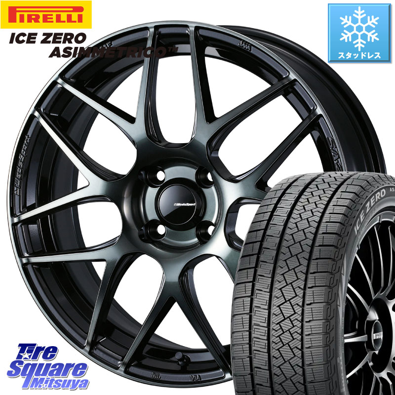 ピレリ ICE ZERO ASIMMETRICO スタッドレス ミツヤ 205/55R17 WEDS 74163 SA-27R ウェッズ スポーツ WBC ホイール 17インチ 17 X 6.5J +42 4穴 100 ライズ ロッキー ガソリン車 4穴