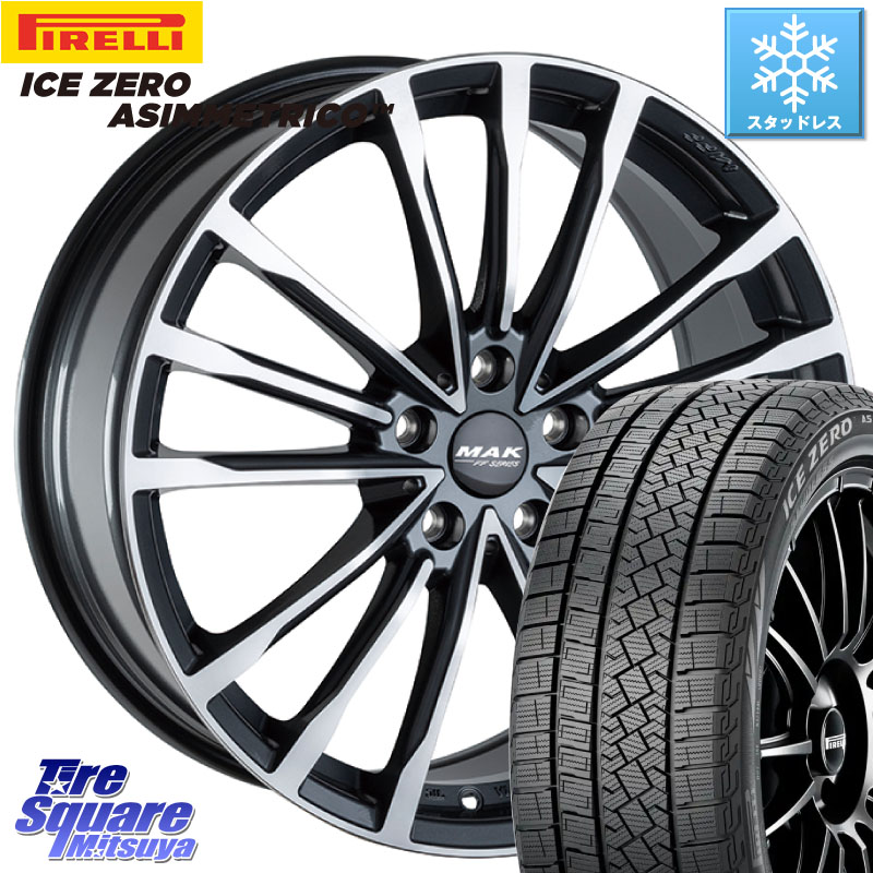 ピレリ ICE ZERO ASIMMETRICO スタッドレス ミツヤ 225/50R18 阿部商会 MAK BAVIERA FF ホイール 18インチ 18 X 8.0J(BMW F39) +57 5穴 112 BMW X2 F39