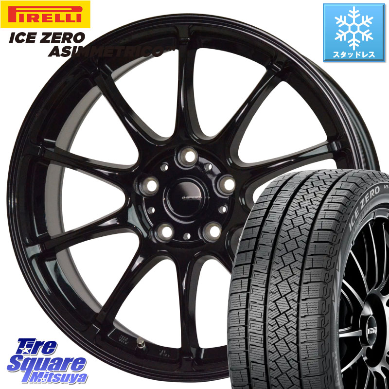 ピレリ ICE ZERO ASIMMETRICO スタッドレス ミツヤ 235/50R18 HotStuff G.SPEED G-07 ホイール 18インチ ジースピード 18 X 7.5J +38 5穴 114.3 30系アルファード 30系ヴェルファイア 20系アルファード