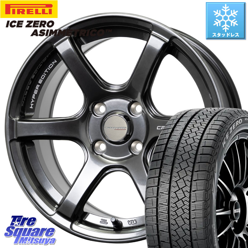 ピレリ ICE ZERO ASIMMETRICO スタッドレス ミツヤ 215/65R16 HotStuff クロススピード RS6 軽量ホイール 16インチ 16 X 6.0J +45 4穴 100