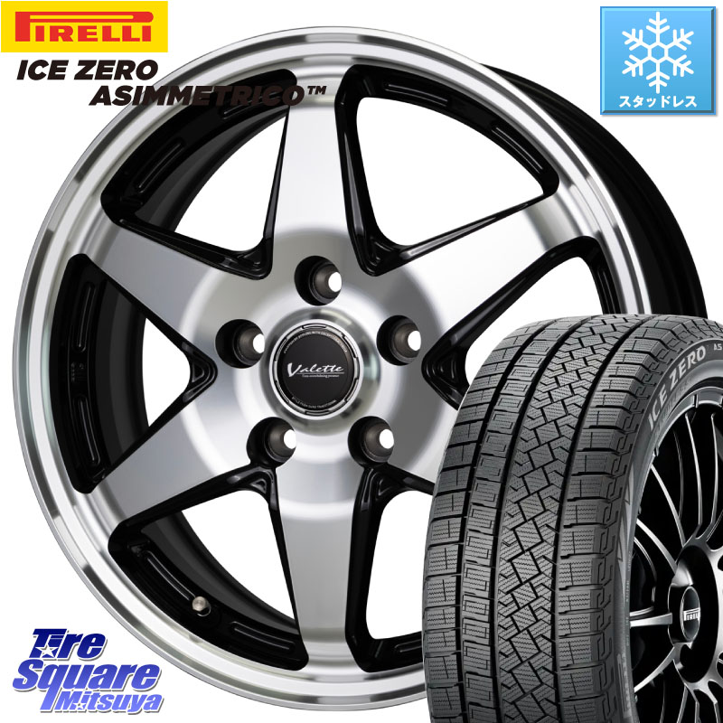 ピレリ ICE ZERO ASIMMETRICO スタッドレス ミツヤ 185/60R15 HotStuff Valette ANKRAY アンクレイ ホイール 15インチ 15 X 6.0J +43 5穴 100 170系シエンタ