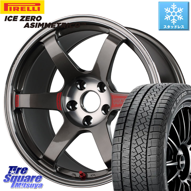 ピレリ ICE ZERO ASIMMETRICO スタッドレス ミツヤ 235/40R18RAYS 【欠品次回3~4月】 VOLK RACING TE37 SAGA SL TE37 ホイール 18インチ 18X8.5J 45 5穴 114.3 インサイト|タイヤスクエアミツヤ