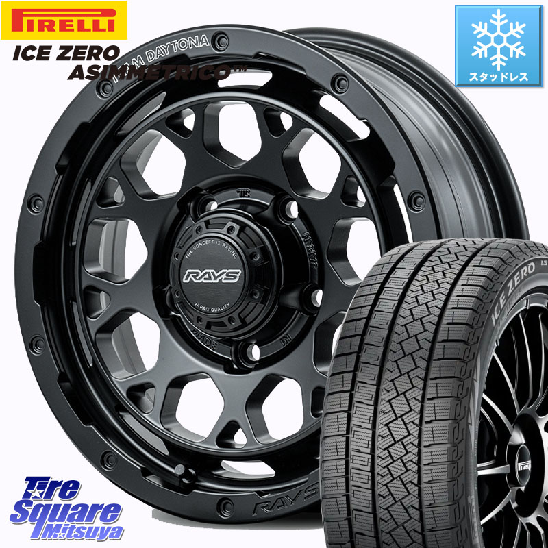 ピレリ ICE ZERO ASIMMETRICO スタッドレス ミツヤ 215/65R16 RAYS 【欠品次回8~9月】 TEAM DAYTONA M9+ BOJ ホイール 16インチ 16 X 5.5J +20 5穴 139.7 ジムニー専用(要オーバーフェンダー等)