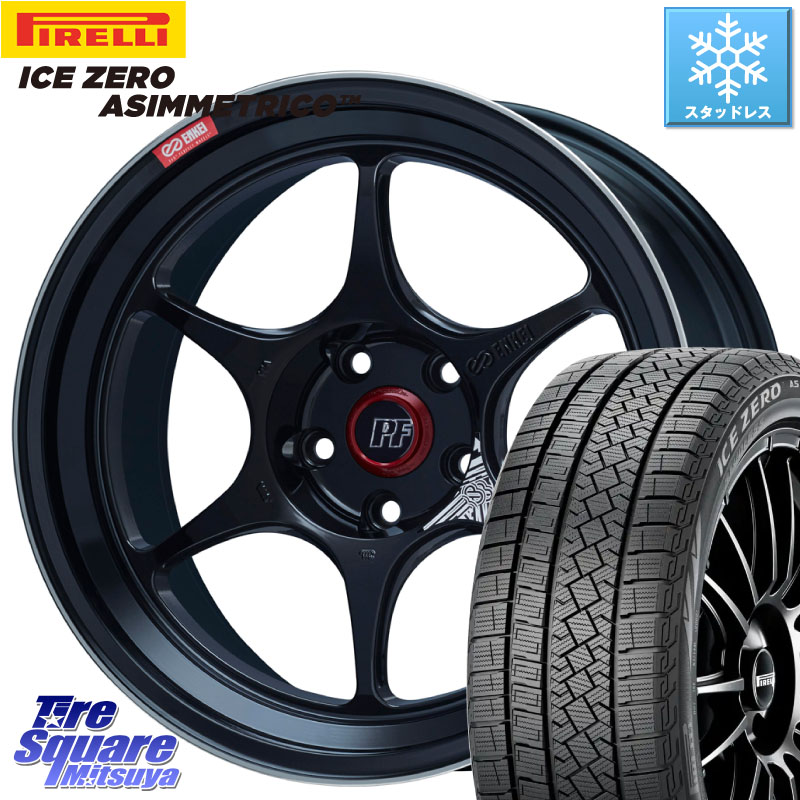 ピレリ ICE ZERO ASIMMETRICO スタッドレス ミツヤ 225/45R19ENKEI エンケイ PerformanceLine PF06 BK ホイール 19インチ 19X8.5J(ak) 42 5穴 114.3|タイヤスクエアミツヤ