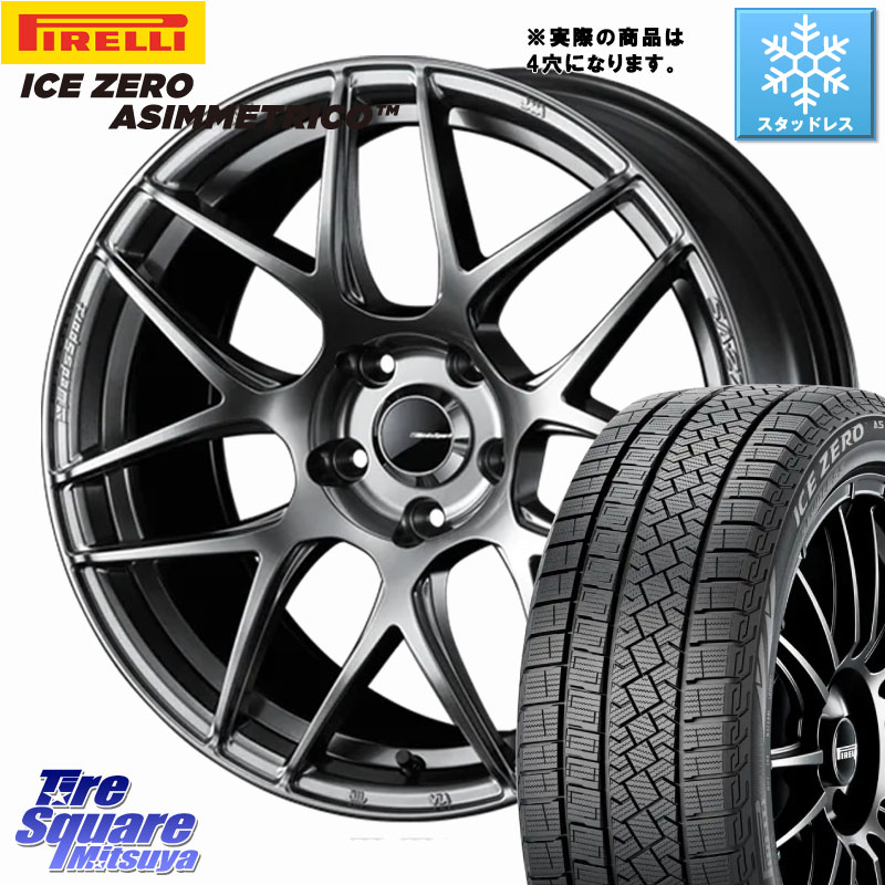 ピレリ ICE ZERO ASIMMETRICO スタッドレス ミツヤ 205/50R17WEDS WedsSport SA-27R SA27R ウェッズ スポーツ ホイール 17インチ 17X6.5J 42 4穴 100 E13オーラ|タイヤスクエアミツヤ