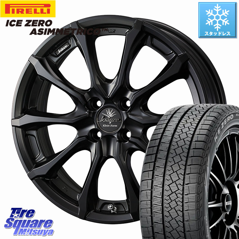 ピレリ ICE ZERO ASIMMETRICO スタッドレス ミツヤ 205/65R16 WEDS Kranze Versam 030EVO ホイール 16インチ クレンツェ ヴェルサム 16 X 6.5J +40 4穴 100