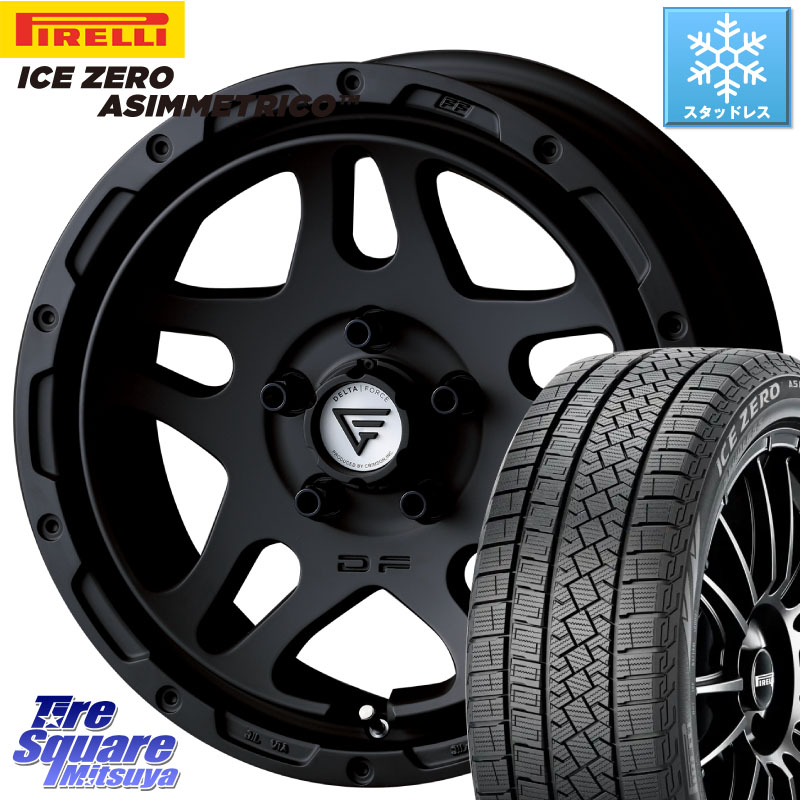 ピレリ ICE ZERO ASIMMETRICO スタッドレス ミツヤ 225/65R17 DELTA FORCE OVERLANDER ホイール 17インチ 17 X 7.0J +32 5穴 114.3 80系ハリアー