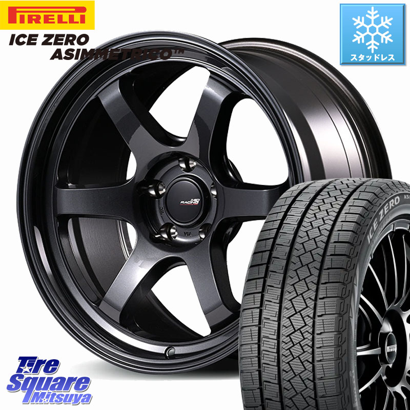 ピレリ ICE ZERO ASIMMETRICO スタッドレス ミツヤ 225/40R18MANARAY MID RACING R06 ホイール 18インチ 18X7.5J 48 5穴 100 カローラスポーツ 50系プリウス BRZ/86/GR86 CT レクサス GR 86 ハチロク 86 ハチロク|タイヤスクエアミツヤ