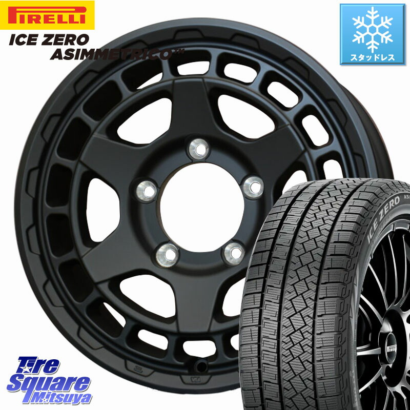 ピレリ ICE ZERO ASIMMETRICO スタッドレス ミツヤ 215/65R16 WEDS MUDVANCE X TYPE S ホイール 16インチ マッドヴァンス 16 X 5.5J +22 5穴 139.7 ジムニー専用(要オーバーフェンダー等)