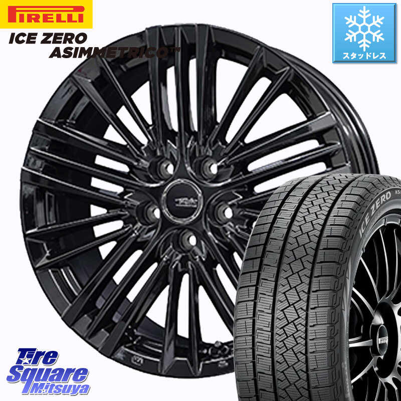 ピレリ ICE ZERO ASIMMETRICO スタッドレス ミツヤ 235/40R19KYOHO TAYLOR TL-1 テイラー パウダーコート・ブラック M14球面座ボルト専用 ホイール 19インチ 19X8.0J(M14B) 38 5穴 114.3 レクサスIS30系後期|タイヤスクエアミツヤ