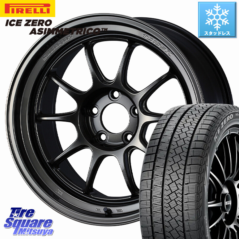 ピレリ ICE ZERO ASIMMETRICO スタッドレス ミツヤ 255/40R18WEDS TC105X DSR ウェッズスポーツ ホイール 18インチ 18X9.5J(FK) 45 5穴 120 FK8シビックTypeR要ローダウン|タイヤスクエアミツヤ
