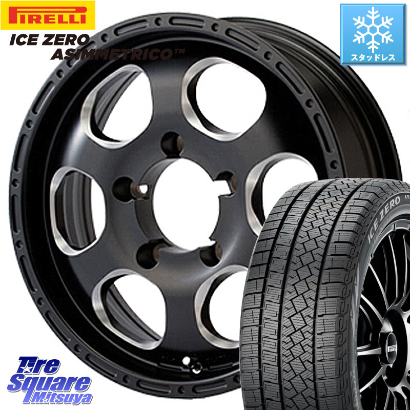 ピレリ ICE ZERO ASIMMETRICO スタッドレス ミツヤ 215/65R16 MEIWA Blood Stock 1Piece for JIMNY ホイール 16インチ 16 X 5.5J +20 5穴 139.7 ジムニー専用(要オーバーフェンダー等)