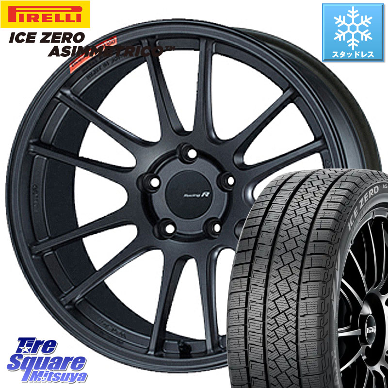 ピレリ ICE ZERO ASIMMETRICO スタッドレス ミツヤ 215/55R18 ENKEI エンケイ Racing Revolution GTC01RR ホイール 18 X 7.5J +45 5穴 114.3