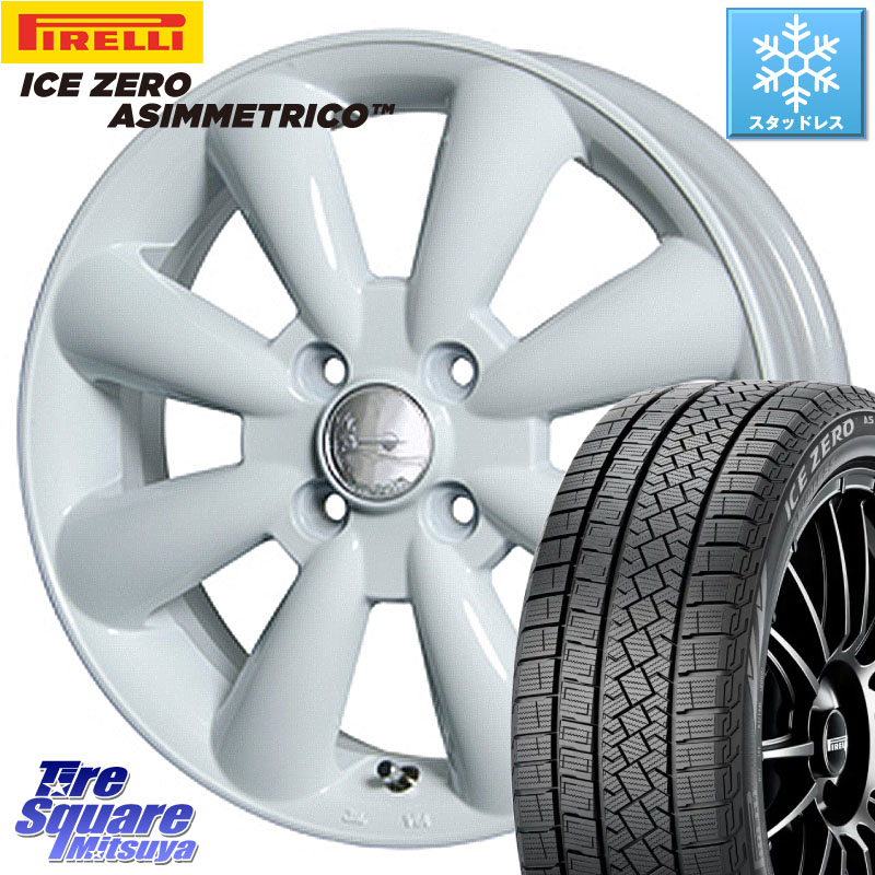 ピレリ ICE ZERO ASIMMETRICO スタッドレス ミツヤ 175/65R15 HotStuff ララパーム KC-8 lala Palm KC8 WH ホイール 15インチ 15 X 5.0J +45 4穴 100