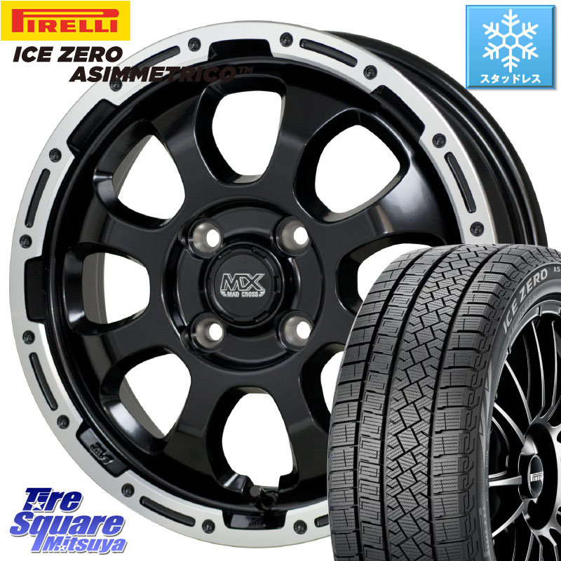 ピレリ ICE ZERO ASIMMETRICO スタッドレス ミツヤ 205/65R16 HotStuff マッドクロス GRACE グレイス BK 4H 在庫● ホイール 16インチ ★サマーセール★ 16 X 6.0J +42 4穴 100