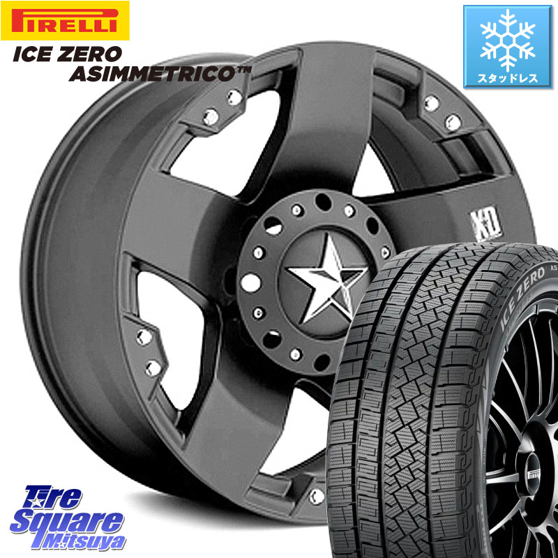 ピレリ ICE ZERO ASIMMETRICO 98H XL スタッドレス ミツヤ 225/50R17 KMC XD775ROCKSTAR ホイール 17インチ ロックスター 17 X 8.0J +35 5穴 114.3