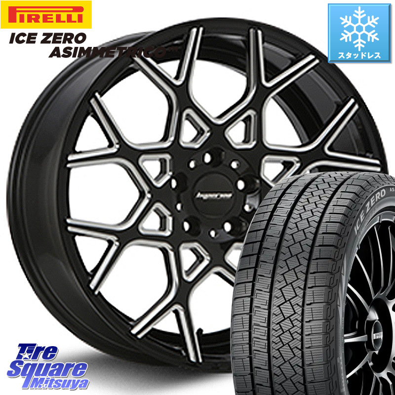 ピレリ ICE ZERO ASIMMETRICO スタッドレス ミツヤ 255/40R20 MLJ huperion ハイペリオン CVZ ホイール 20インチ 20 X 8.5J +35 5穴 114.3