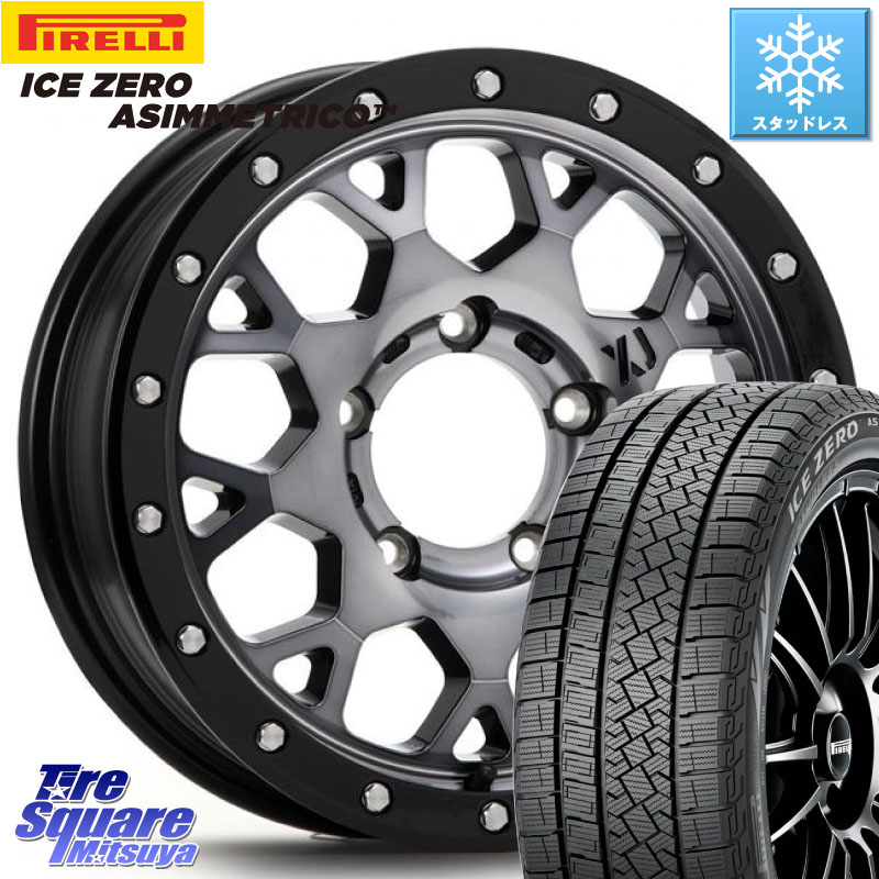 ピレリ ICE ZERO ASIMMETRICO スタッドレス ミツヤ 215/65R16 MLJ XJ04 XTREME-J エクストリームJ ホイール 16インチ 16 X 5.5J +22 5穴 139.7 ジムニー専用(要オーバーフェンダー等)