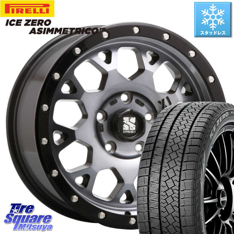 ピレリ ICE ZERO ASIMMETRICO スタッドレス ミツヤ 195/60R17 MLJ XJ04 XTREME-J エクストリームJ ホイール 17インチ 17 X 7.0J +42 5穴 114.3 60系プリウス