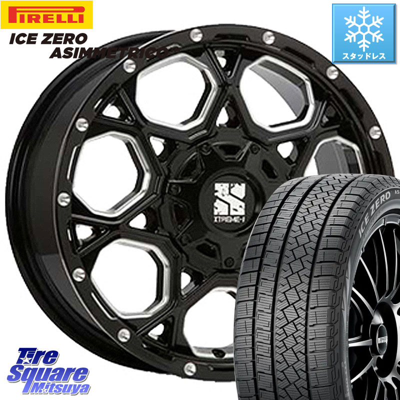 ピレリ ICE ZERO ASIMMETRICO スタッドレス ミツヤ 195/60R17 MLJ XJ06 XTREME-J エクストリームJ ホイール 17インチ 17 X 7.0J +42 5穴 114.3 60系プリウス