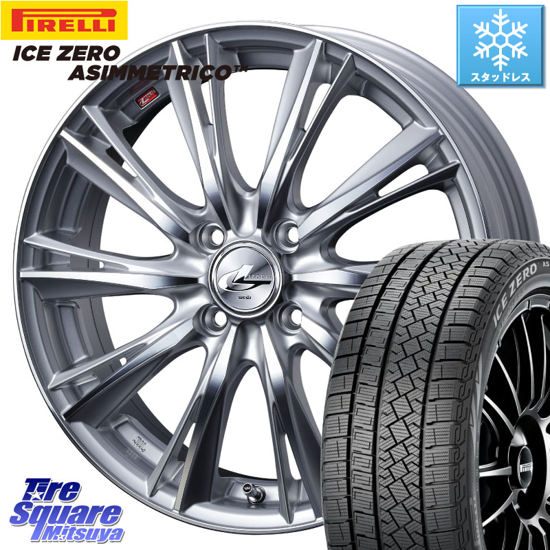 ピレリ ICE ZERO ASIMMETRICO スタッドレス ミツヤ 215/65R16 WEDS 33872 レオニス WX HSMC ウェッズ Leonis ホイール 16インチ 16 X 6.0J +42 4穴 100