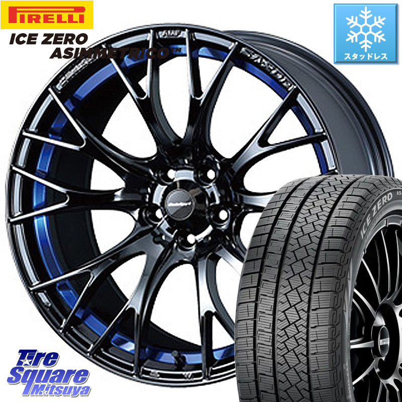 ピレリ ICE ZERO ASIMMETRICO スタッドレス ミツヤ 215/45R17 WEDS 【欠品次回07月中旬】 72726 SA-20R SA20R ウェッズ スポーツ ホイール 17インチ 17 X 7.0J +43 4穴 100