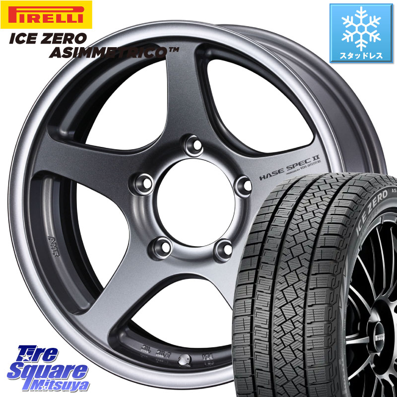 ピレリ ICE ZERO ASIMMETRICO スタッドレス ミツヤ 215/65R16 WEDS Adventure HASE SPEC2 (GM) ホイール 16インチ 16 X 5.5J +0 5穴 139.7 ジムニー専用(要オーバーフェンダー等)