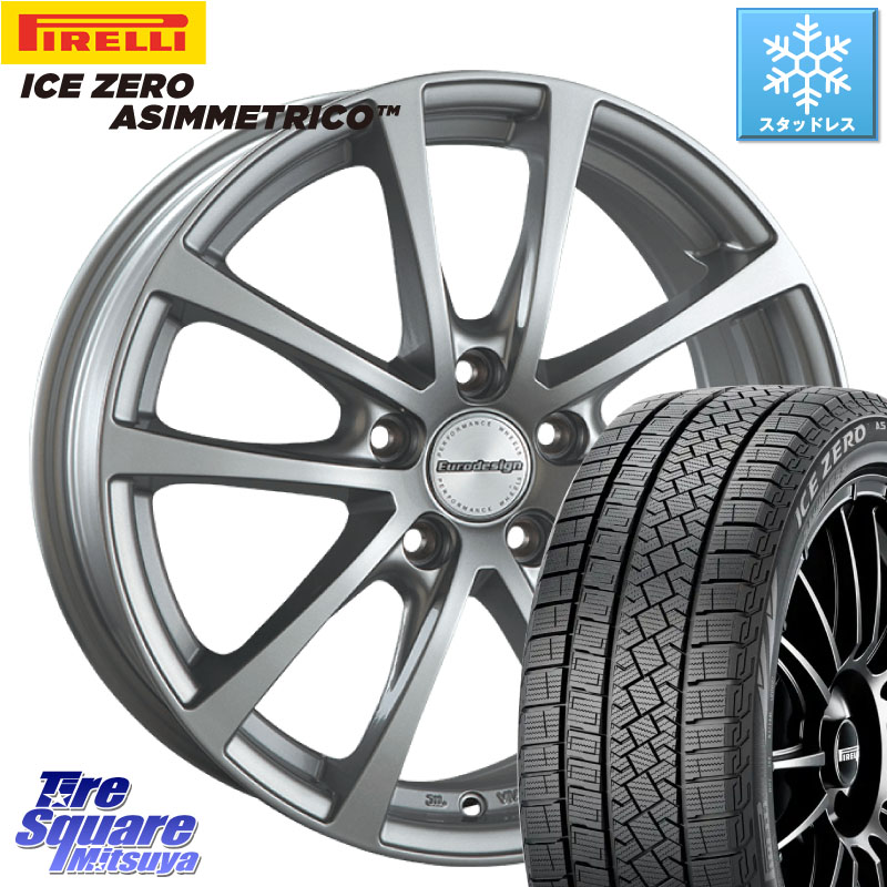 ピレリ ICE ZERO ASIMMETRICO スタッドレス ミツヤ 195/65R15 阿部商会 EuroDesign FOX-RF ホイール 15インチ 15 X 6.5J(VW GOLF7 AU) +45 5穴 112 フォルクスワーゲン ゴルフ7 フォルクスワーゲン ゴルフ8