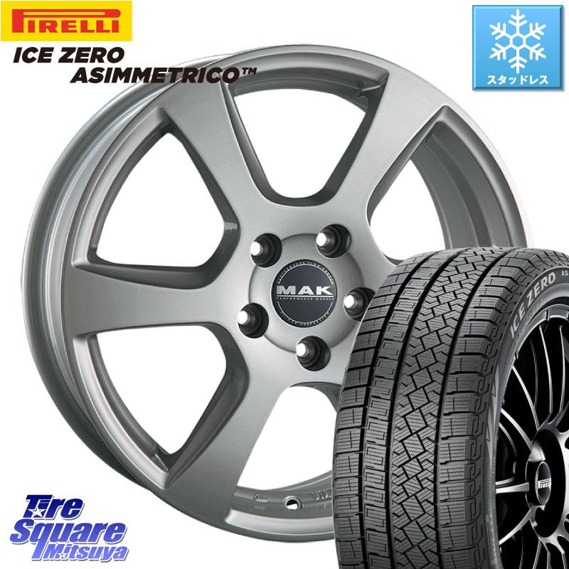 ピレリ ICE ZERO ASIMMETRICO スタッドレス ミツヤ 215/65R17 阿部商会 MAK VINCI(ヴィンチ) ホイール 17インチ 17 X 7.5J(MB X247) +52.5 5穴 112 メルセデスベンツ GLB(X247)