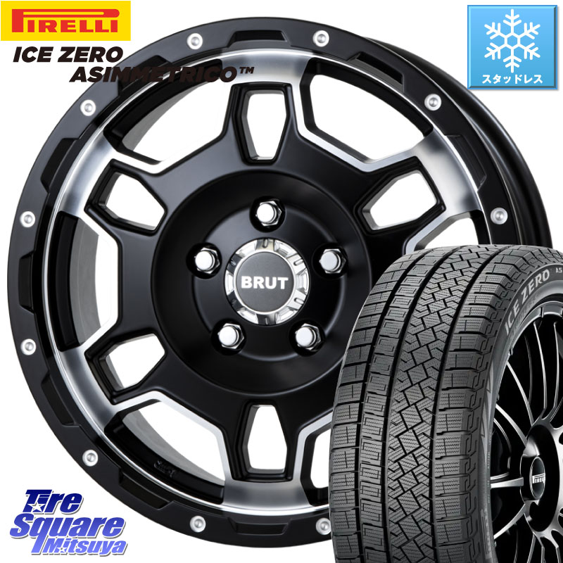 ピレリ ICE ZERO ASIMMETRICO スタッドレス ミツヤ 205/65R16 BRUT ブルート BR-66 BR66 ホイール 16インチ 16 X 6.5J +30 5穴 114.3 10系アルファード
