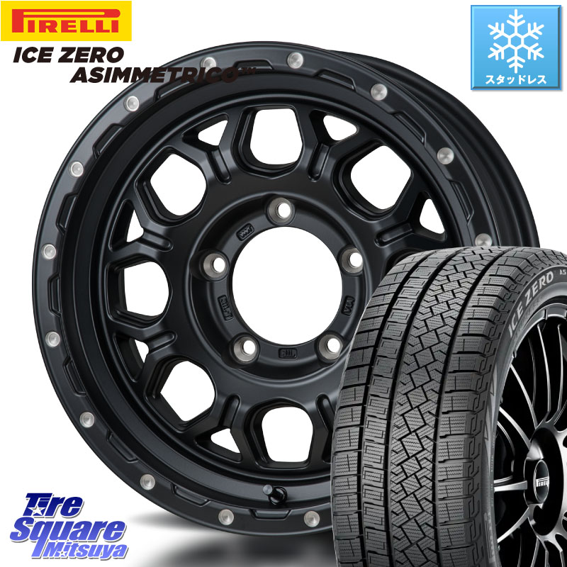 ピレリ ICE ZERO ASIMMETRICO スタッドレス ミツヤ 215/65R16 MONZA HI-BLOCK JERRARD ホイール 4本 16インチ 16 X 5.5J +22 5穴 139.7 ジムニー専用(要オーバーフェンダー等)