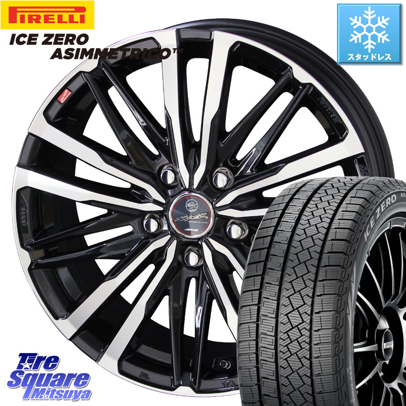 ピレリ ICE ZERO ASIMMETRICO スタッドレス ミツヤ 185/60R15 KYOHO SMACK CREST ホイール 4本 15インチ 15 X 6.0J +40 5穴 100 170系シエンタ