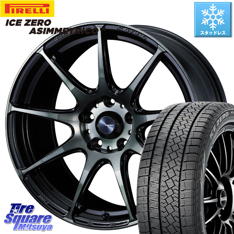 ピレリ ICE ZERO ASIMMETRICO スタッドレス ミツヤ 235/50R18 WEDS ウェッズ スポーツ SA99R SA-99R WBC 18インチ 18 X 8.0J +42 5穴 114.3 30系アルファード 30系ヴェルファイア 20系アルファード