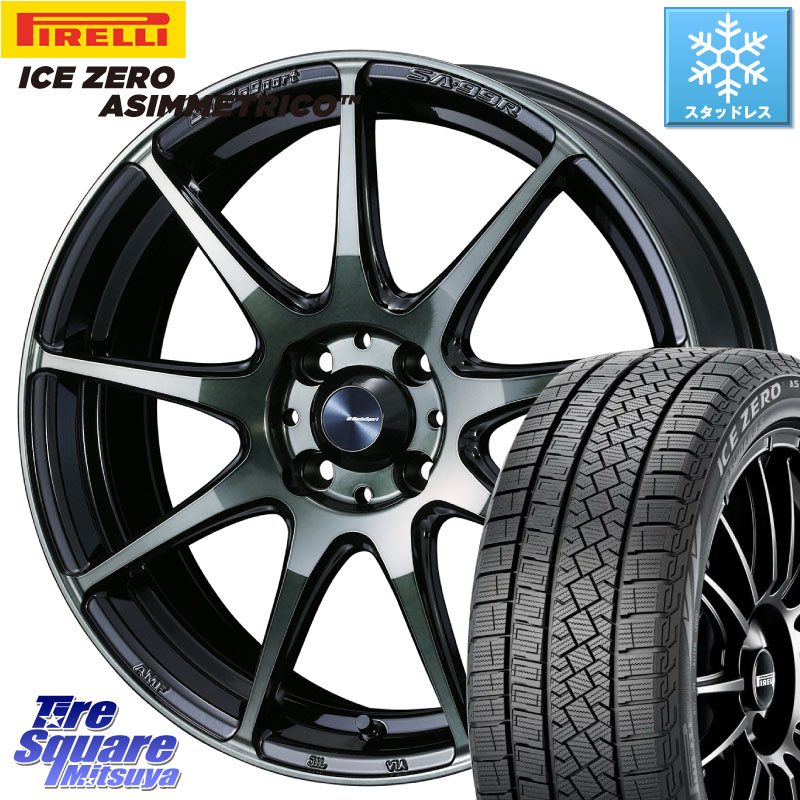 ピレリ ICE ZERO ASIMMETRICO スタッドレス ミツヤ 205/50R17WEDS WedsSport SA-99R SA99R ウェッズ スポーツ ホイール 17インチ 17X6.5J 42 4穴 100 E13オーラ｜タイヤスクエアミツヤ 105,694円
