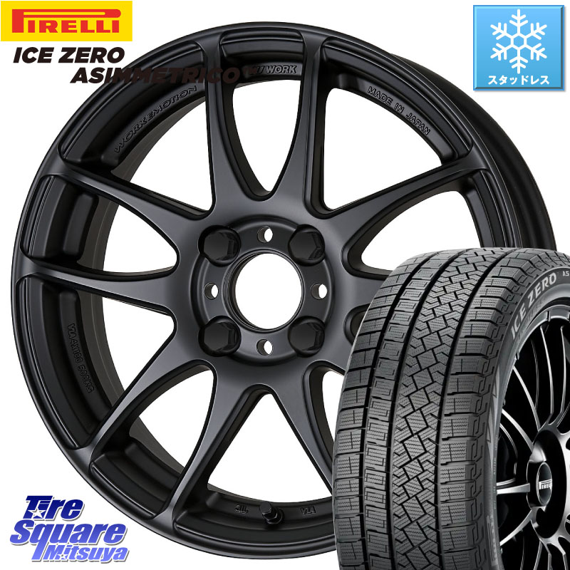 ピレリ ICE ZERO ASIMMETRICO スタッドレス ミツヤ 205/65R16 WORK EMOTION CR Kiwami 極 ホイール 16インチ 16 X 6.5J +42 4穴 100