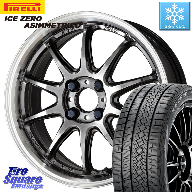 ピレリ ICE ZERO ASIMMETRICO スタッドレス ミツヤ 205/65R16 WORK ワーク EMOTION エモーション ZR10 16インチ 16 X 6.5J +38 4穴 100 99,143円