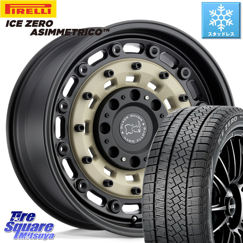 ピレリ ICE ZERO ASIMMETRICO スタッドレス ミツヤ 235/50R18 BLACK RHINO ARSENAL SANDBLACK ブラックライノ アーセナル 18インチ ブラックライノ 18 X 8.0J +30 5穴 114.3 142,535円