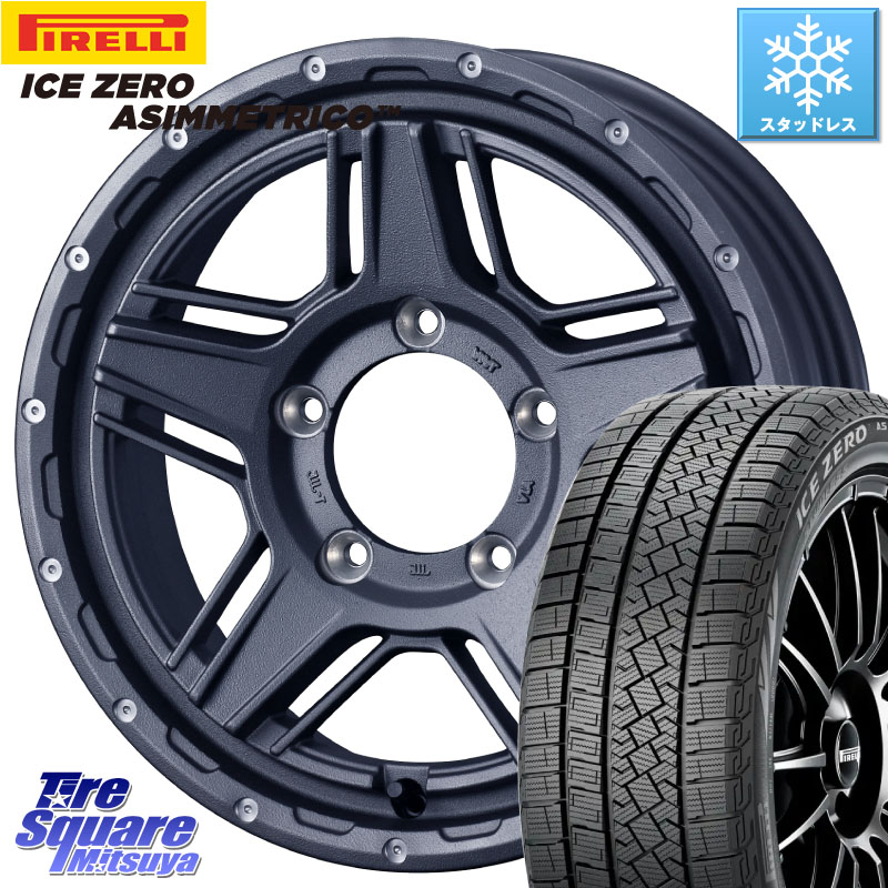 ピレリ ICE ZERO ASIMMETRICO スタッドレス ミツヤ 215/65R16 WEDS 40545 マッドヴァンス MUD VANCE 07 16インチ 16 X 5.5J +22 5穴 139.7 ジムニー専用(要オーバーフェンダー等)