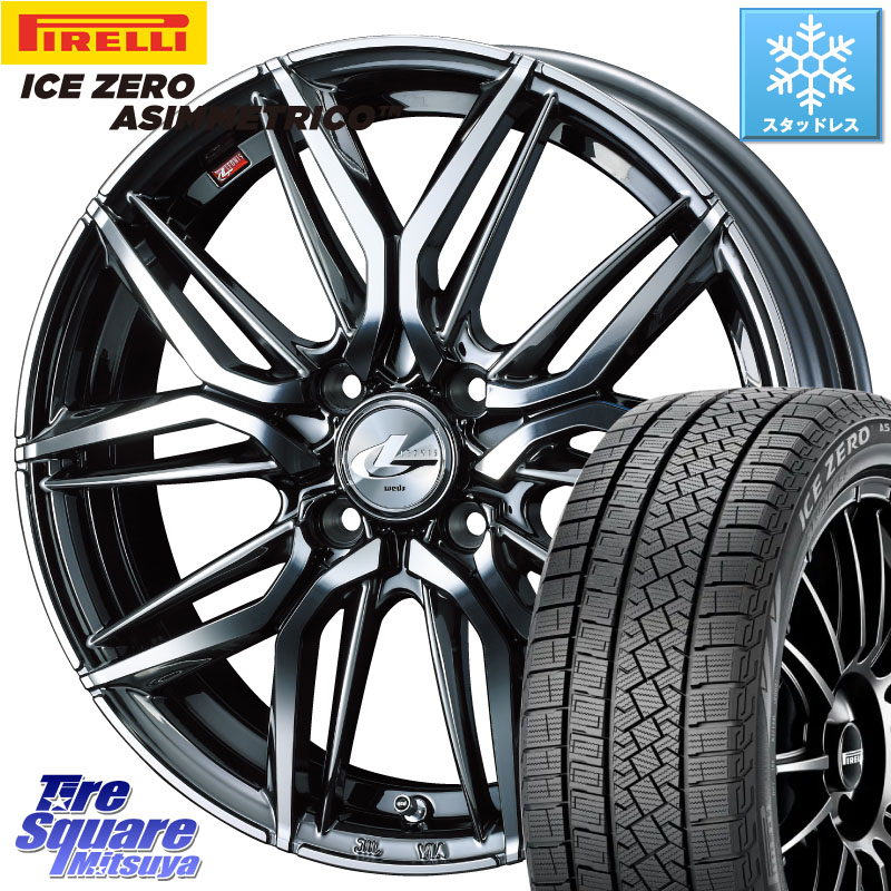 ピレリ ICE ZERO ASIMMETRICO スタッドレス ミツヤ 195/60R17 WEDS 40800 レオニス LEONIS LM BMCMC 17インチ 17 X 6.5J +42 4穴 100 ライズ ロッキー ガソリン車 4穴