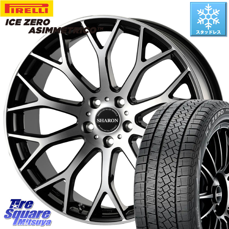 ピレリ ICE ZERO ASIMMETRICO スタッドレス ミツヤ 225/55R19 コスミック ヴェネルディ SHARON シャロン 19 X 8.0J +42 5穴 114.3 80系ハリアー CX-8 BT5レガシィアウトバック