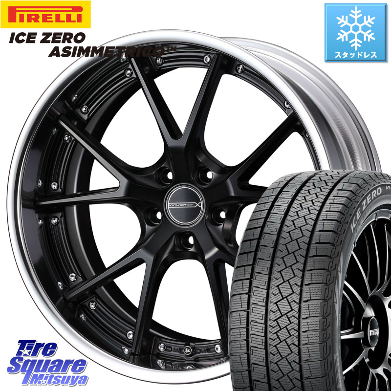 ピレリ ICE ZERO ASIMMETRICO スタッドレス ミツヤ 235/55R20 WEDS MAVERICK 905S S-LoDisk 20インチ 2ピース 20 X 8.0J +50 5穴 114.3
